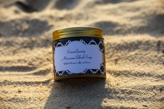 Moroccan Black Soap with Sulfur and Lemon (Saboon Lbeldi)